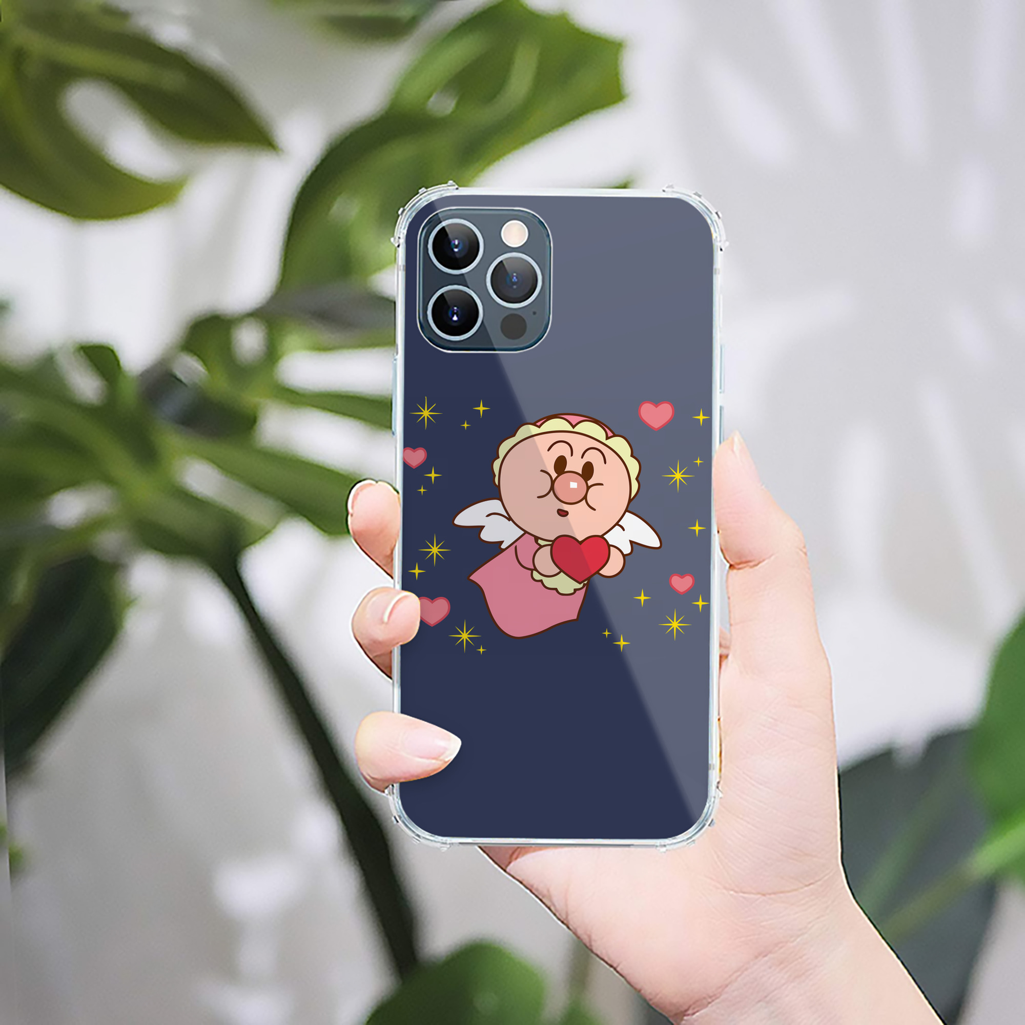 （画像用） アンパンマン Anpanman 【iPhone 12シリーズ対応】透明スマホケース（クリアソフトケース）